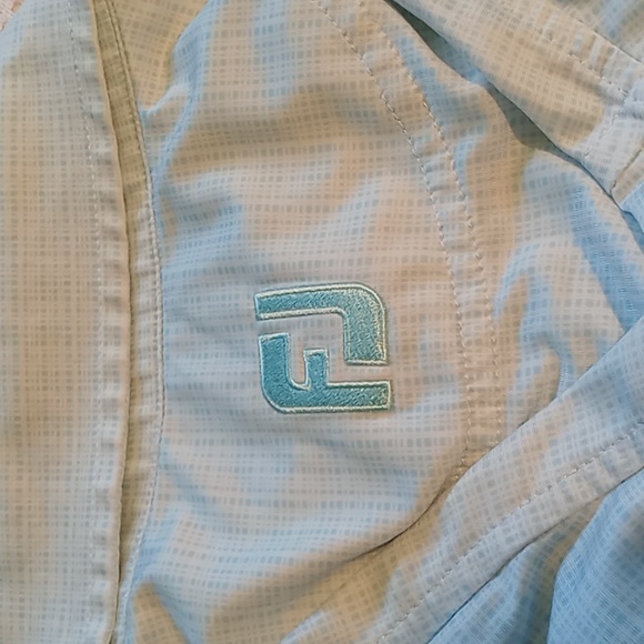 FootJoy Men's 3 Button Polo Size Large Light Blue/White Mini Check - Picture 12 of 12